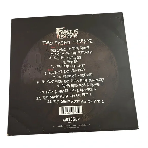 ⭐️SIGNED⭐️ Famous Last Words Band Two Faced Charade Two-sided